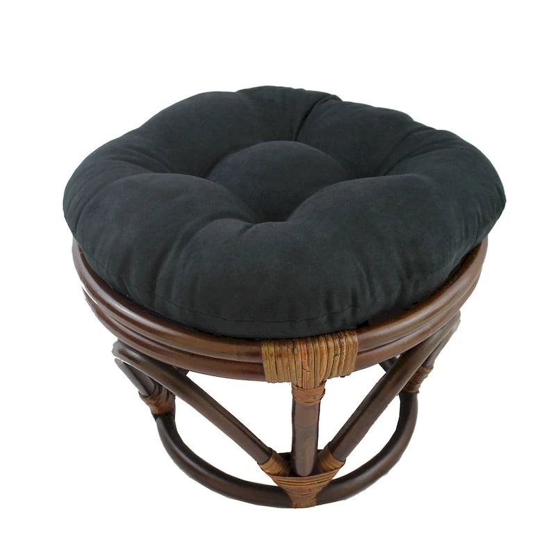 Bali Hocker 45 cm mit Mikrofaserpolster