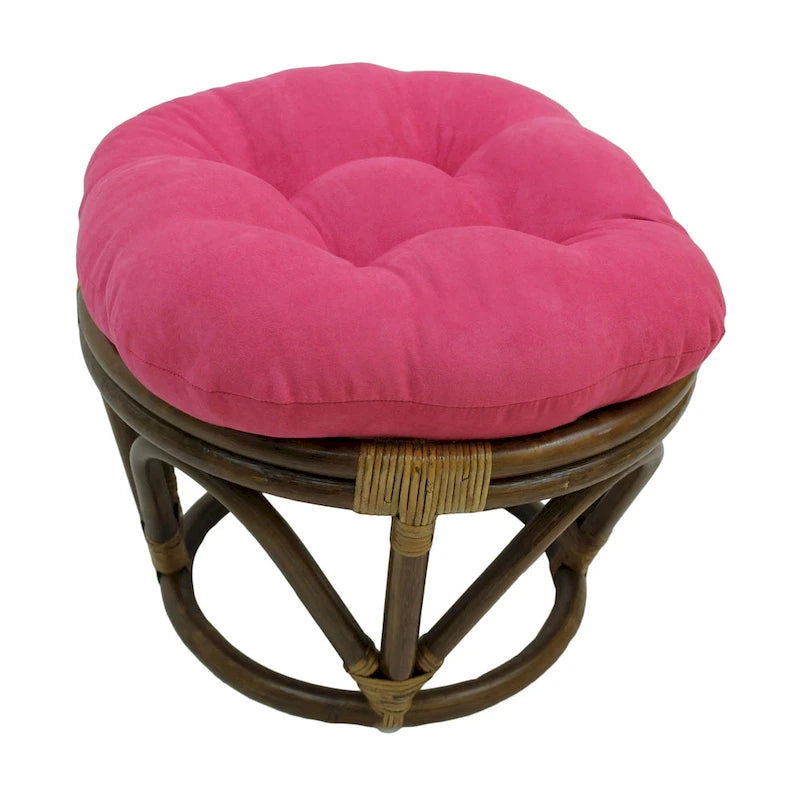 Bali Hocker 45 cm mit Mikrofaserpolster