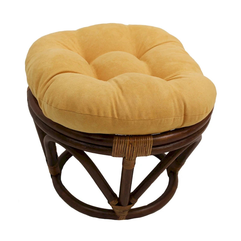 Bali Hocker 45 cm mit Mikrofaserpolster