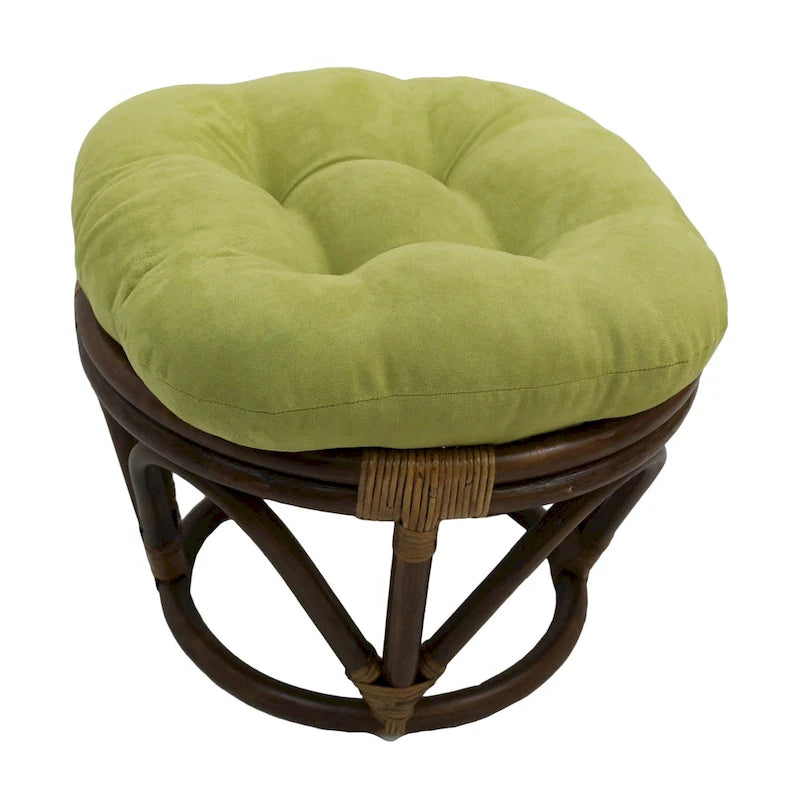 Bali Hocker 45 cm mit Mikrofaserpolster