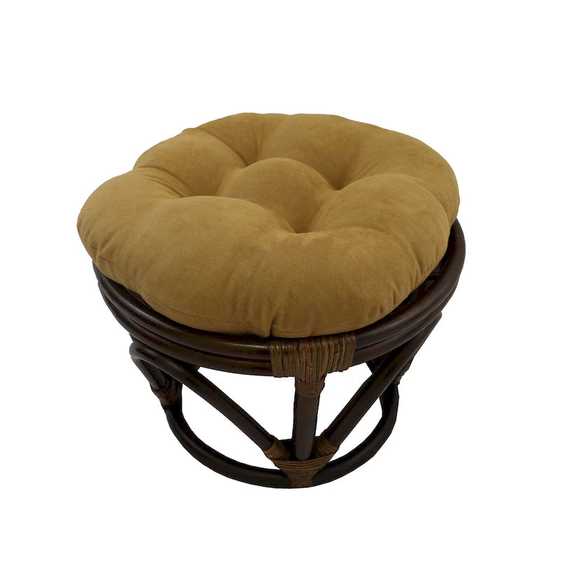 Bali Hocker 45 cm mit Mikrofaserpolster