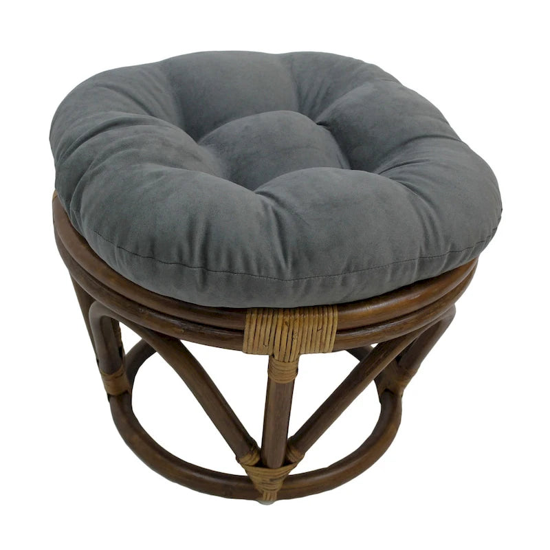 Bali Hocker 45 cm mit Mikrofaserpolster