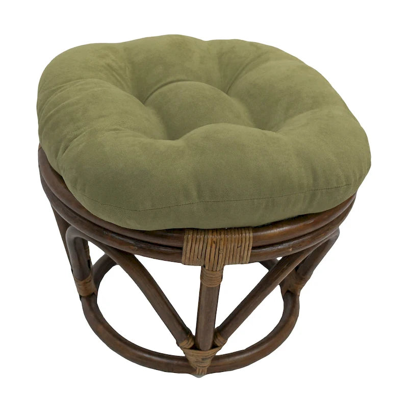 Bali Hocker 45 cm mit Mikrofaserpolster