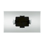 Modern 72-inch Glass Top Wood Dining Table