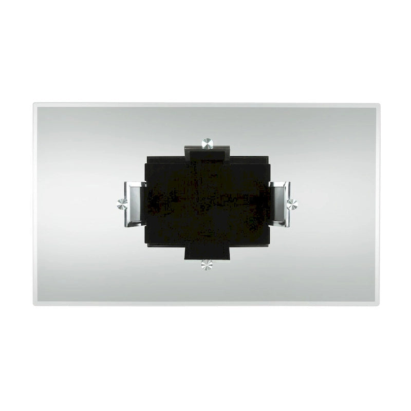 Modern 72-inch Glass Top Wood Dining Table