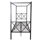 Metal Canopy Bed Frame Platform with X Shaped