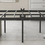 Metal Canopy Bed Frame Platform with X Shaped