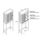 Natural Bamboo Over-Toilet Storage Cabinet with Sliding Doors