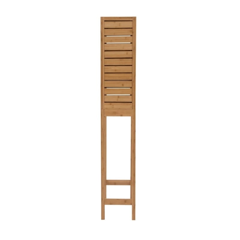 Natural Bamboo Over-Toilet Storage Cabinet with Sliding Doors