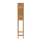 Natural Bamboo Over-Toilet Storage Cabinet with Sliding Doors
