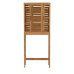 Natural Bamboo Over-Toilet Storage Cabinet with Sliding Doors