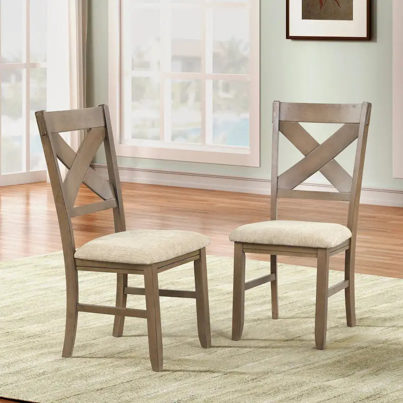 7-Piece Extendable Dining Set, Glazed Pine Brown, Seats 6-8