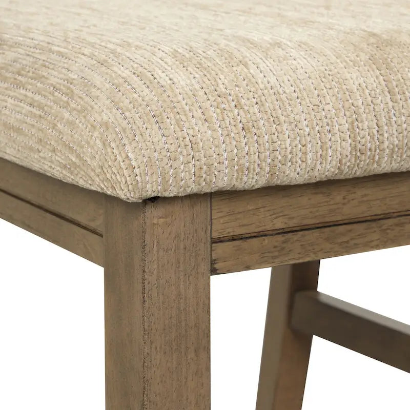 7-Piece Extendable Dining Set, Glazed Pine Brown, Seats 6-8