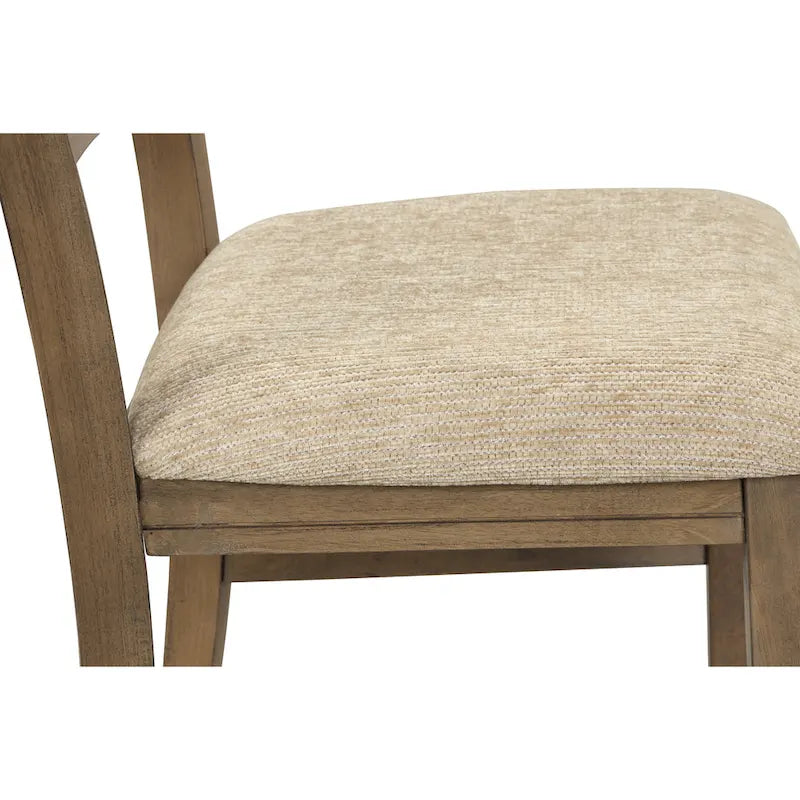 7-Piece Extendable Dining Set, Glazed Pine Brown, Seats 6-8