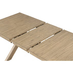 Wooden Extendable Dining Table (with Extension Leaf) — Glazed Pine Brown