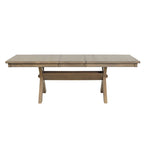 Wooden Extendable Dining Table (with Extension Leaf) — Glazed Pine Brown