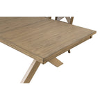 Wooden Extendable Dining Table (with Extension Leaf) — Glazed Pine Brown