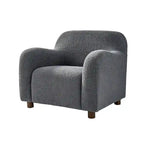 35-Inch Wide Tweed Upholstered "Teddy-Style" Accent Chair (Solid Wood Legs)