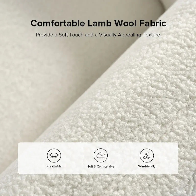 35-Inch Wide Tweed Upholstered "Teddy-Style" Accent Chair (Solid Wood Legs)