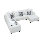 Modern U Shape Sectional Sofa with Lots of Pillows Included
