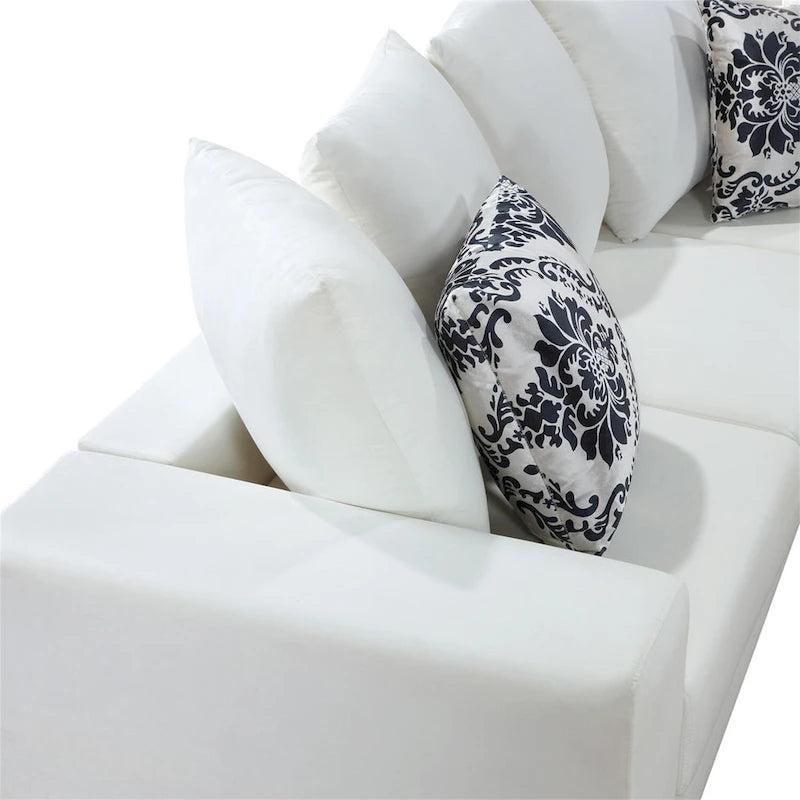 Modern U Shape Sectional Sofa with Lots of Pillows Included