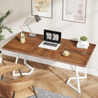 Computer Desk 55 Inches Office Table with Metal Legs for Home Office