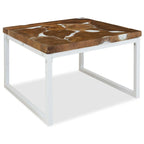 Coffee Table End Table Side Table Living Room Furniture Teak Resin - 23.6 x 23.6 x 15.7 (L x W x H)