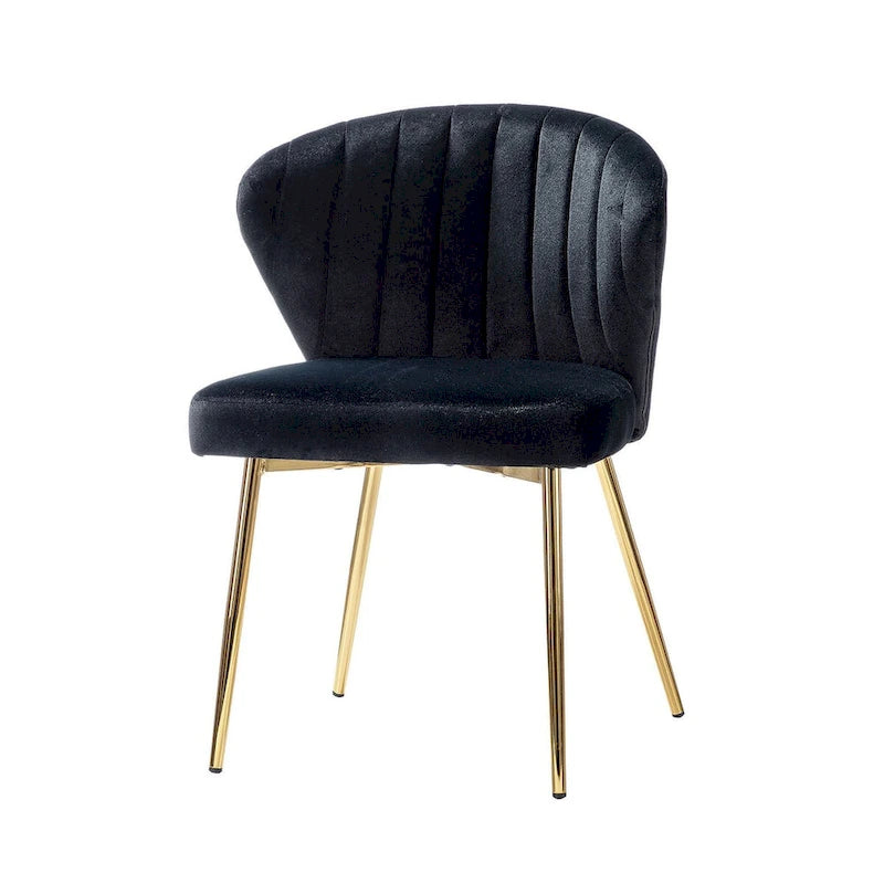 Velvet Upholstered Dining Chairs Set of 4 - Navy/Black/Ivory/Sage/Pink/Green/Yellow/Purple