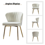 Velvet Upholstered Dining Chairs Set of 4 - Navy/Black/Ivory/Sage/Pink/Green/Yellow/Purple