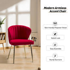 Velvet Upholstered Dining Chairs Set of 4 - Navy/Black/Ivory/Sage/Pink/Green/Yellow/Purple