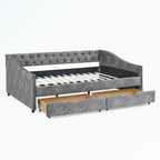 Full Size Daybed with Drawers Upholstered Tufted Sofa Bed