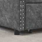 Queen Size Daybed with Drawers Upholstered Tufted Sofa Bed