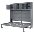 Queen Size Murphy Bed Wall Bed with Top Cabinets
