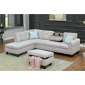 98 Wide Left Hand Facing Sofa & Chaise with Ottoman
