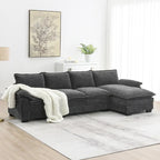 Modern L-shaped Cloud Sofa with Chaise Lounge