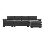Modern L-shaped Cloud Sofa with Chaise Lounge