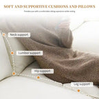 Modern L-shaped Cloud Sofa with Chaise Lounge