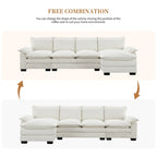 Modern L-shaped Cloud Sofa with Chaise Lounge