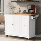 53.9 Width Rolling Kitchen Cart on Wheels with Internal Storage Rack