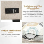 L-Shaped Reversible Chaise Sectional Sofa Pull Out Sofa Bed