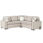 L-Shaped Reversible Chaise Sectional Sofa Pull Out Sofa Bed