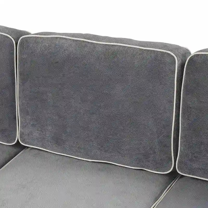 L-Shaped Reversible Chaise Sectional Sofa Pull Out Sofa Bed