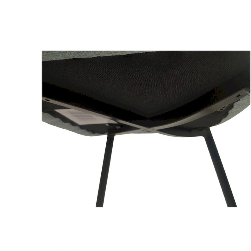 Dining Chairs Set of 4,Upholstered Dining Accent Chairs in linen Cushion Seat and Sturdy Black Metal Legs