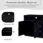 4-door Classic Sideboard with Open Storage and Adjustable Shelves Perfect for kitchens, living rooms