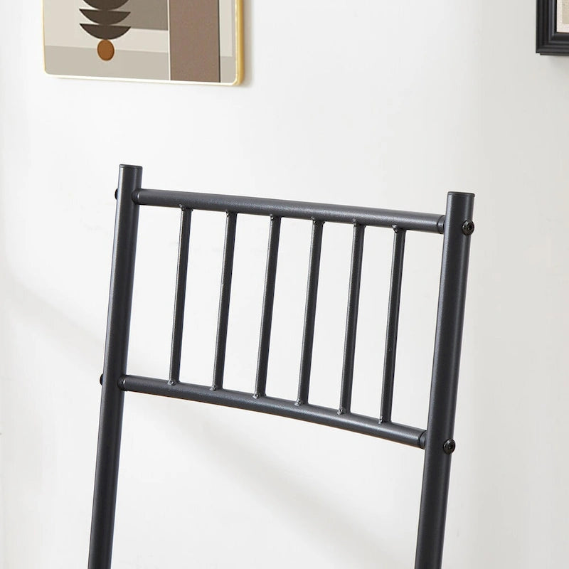 Dining Table Set, Barstool Dining Table with 2 Benches 2 Back Chairs, Industrial Dining Table for Kitchen Breakfast, Living Room