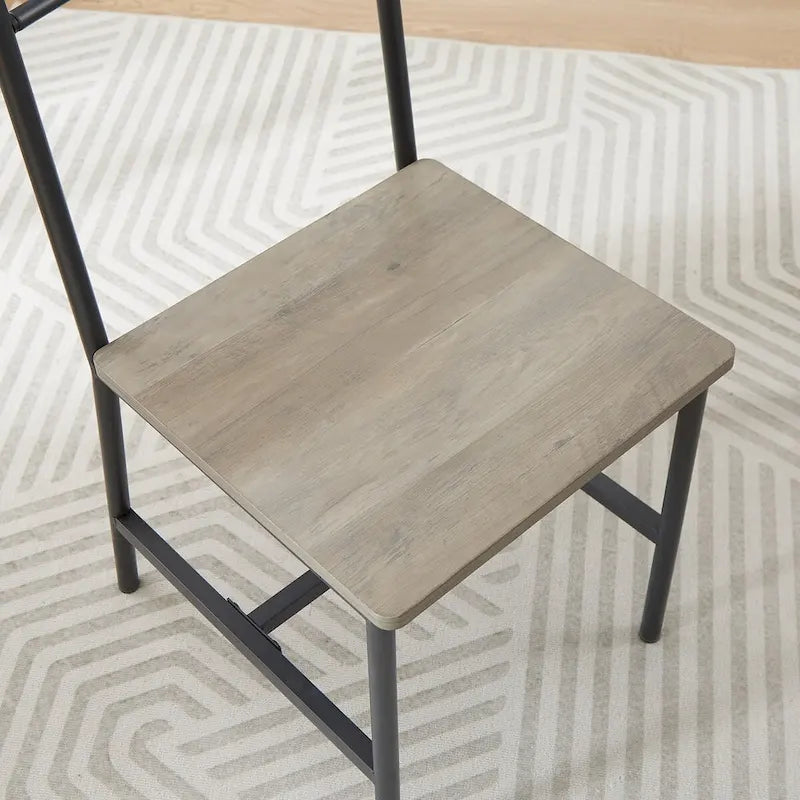 Dining Table Set, Barstool Dining Table with 2 Benches 2 Back Chairs, Industrial Dining Table for Kitchen Breakfast, Living Room