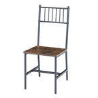 Dining Table Set, Barstool Dining Table with 2 Benches 2 Back Chairs, Industrial Dining Table for Kitchen Breakfast, Living Room