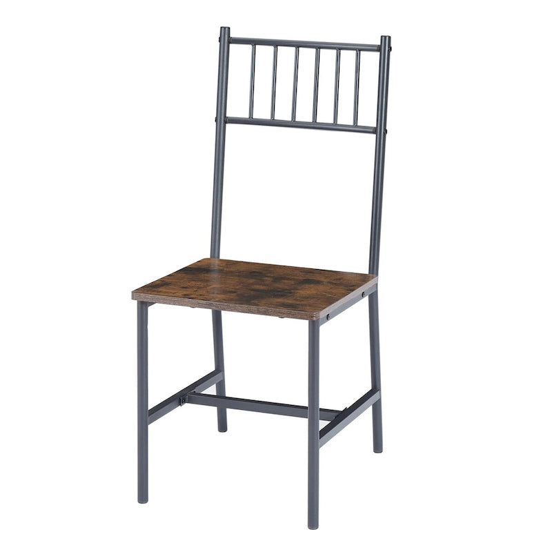 Dining Table Set, Barstool Dining Table with 2 Benches 2 Back Chairs, Industrial Dining Table for Kitchen Breakfast, Living Room