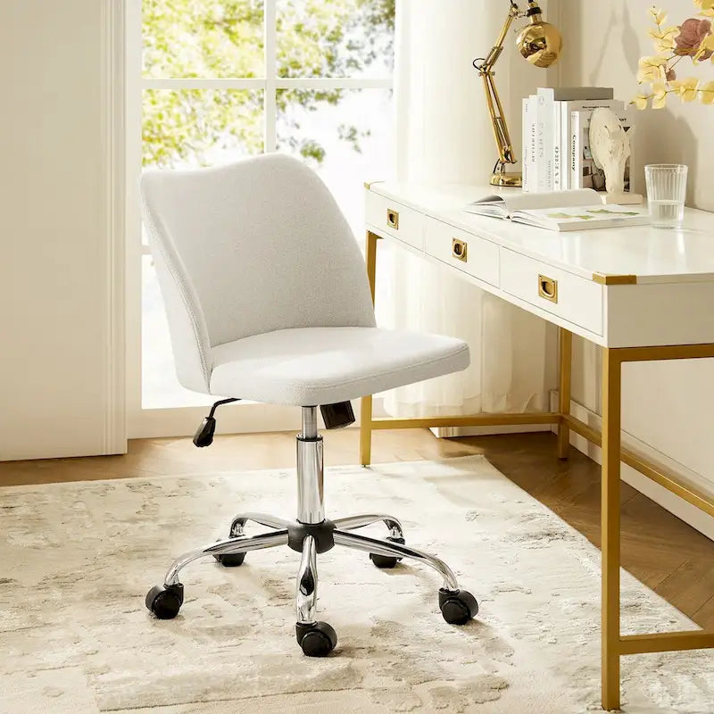 Sergio Modern Armless Office Chair with Mental Leg by HULALA HOME