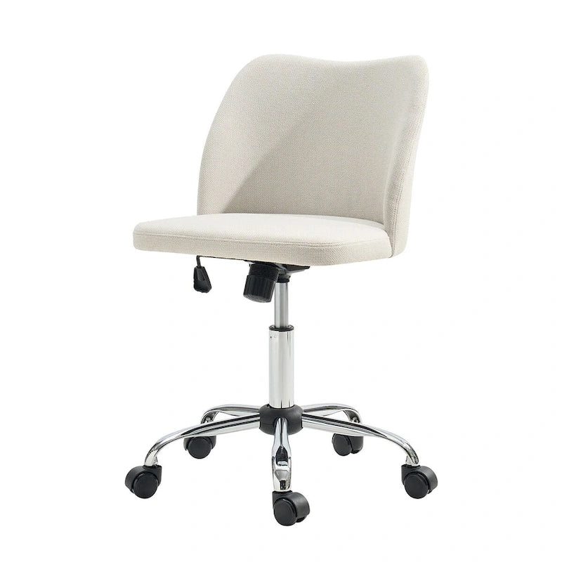 Modern Armless Office Chair (Metal Legs)